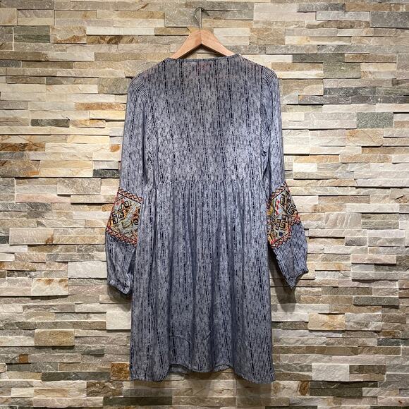 Bhanuni by Jyoti Embroidered Dress | Boho Peasant Style, Silky Viscose NWOT, S - Picture 2 of 8